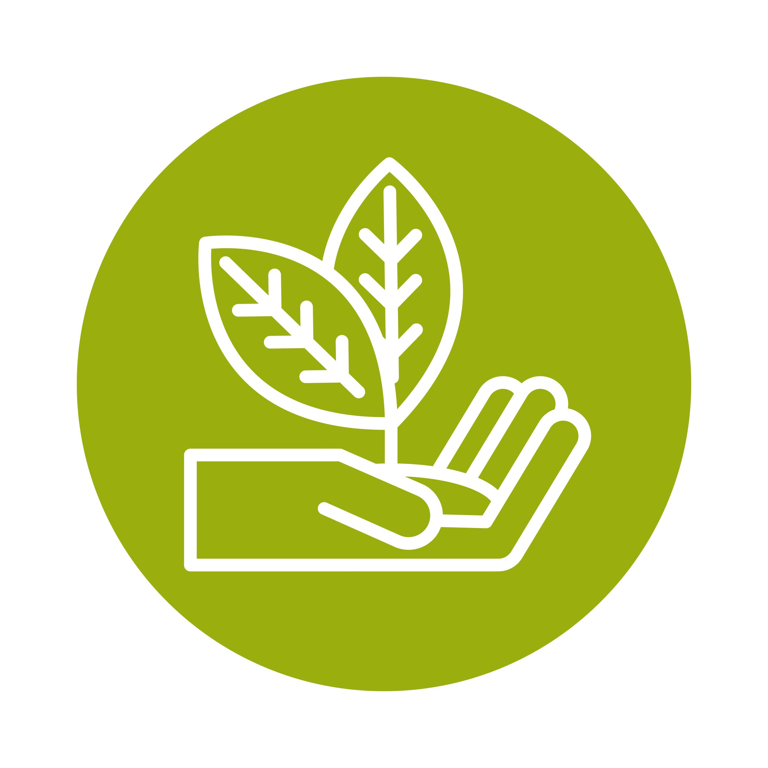 hand with plant alternative sustainable energy vector illustration block line style icon